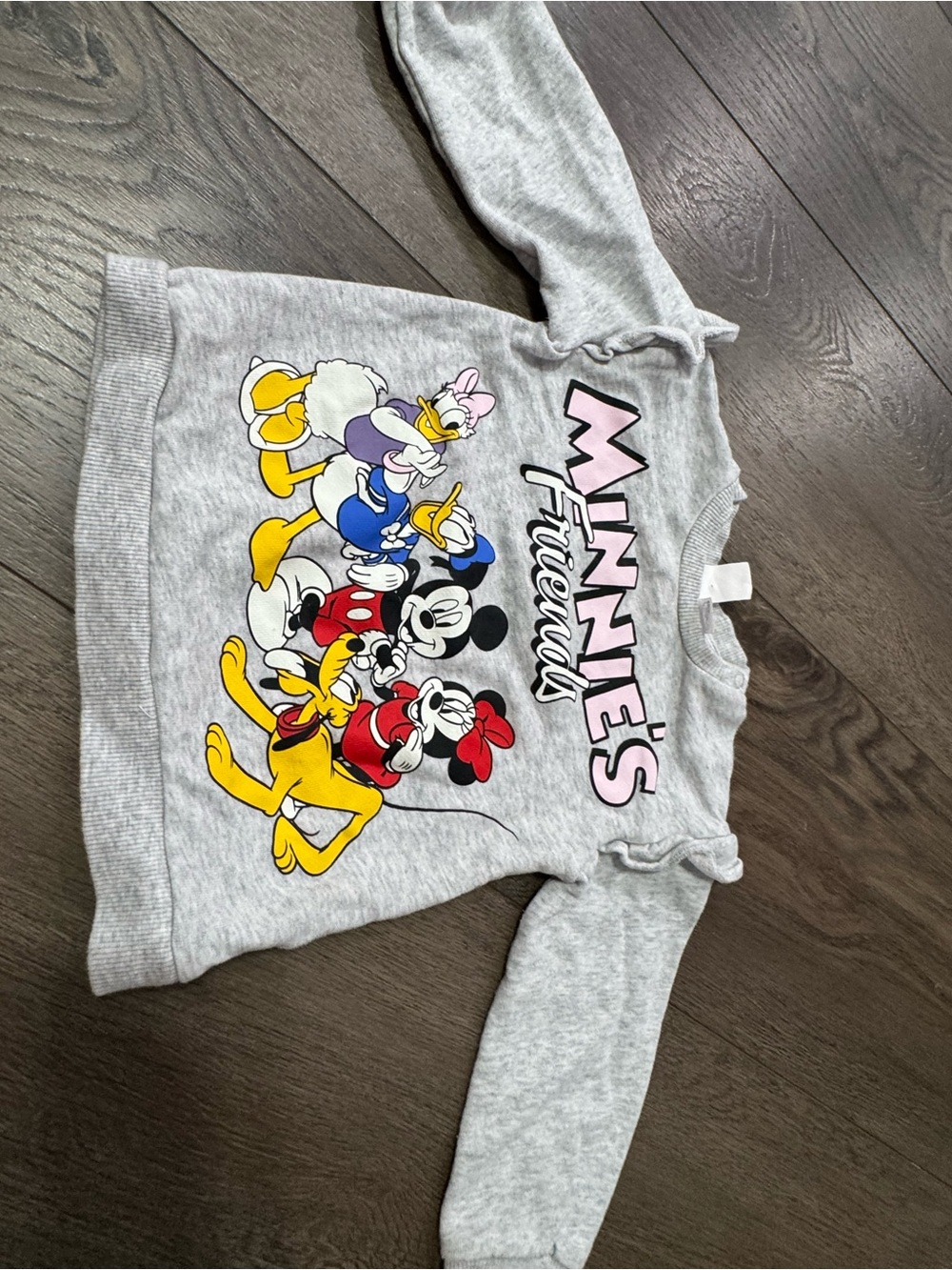 H&M Light Gray Minnie & Friends Graphic Sweatshirt